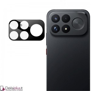 Telefono galinės kameros grūdintas stiklas - pilnai dengiantis - juodas (Xiaomi Poco F9 Ultra)
